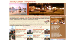 Desktop Screenshot of luxurygoldentriangletours.com