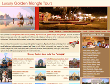 Tablet Screenshot of luxurygoldentriangletours.com